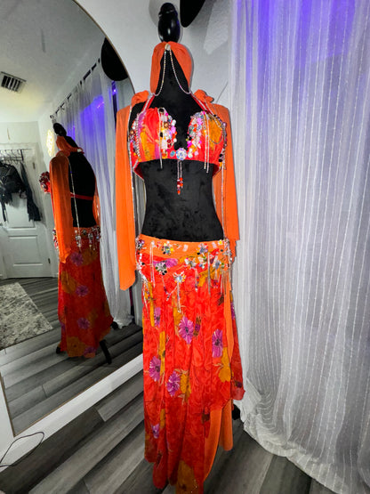 Orange Blossom Bellydance Costume