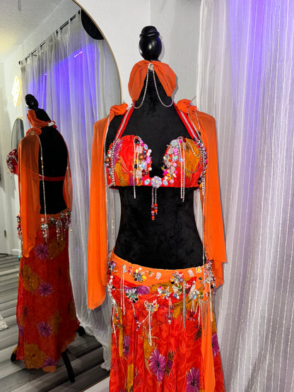 Orange Blossom Bellydance Costume