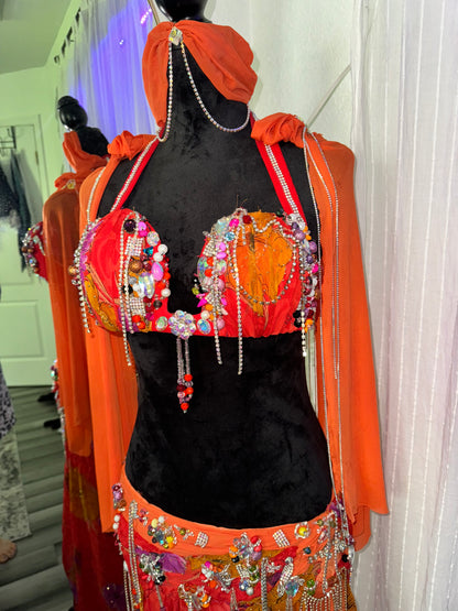 Orange Blossom Bellydance Costume